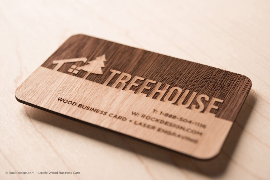 Modelos de tarjetas de visita -madera