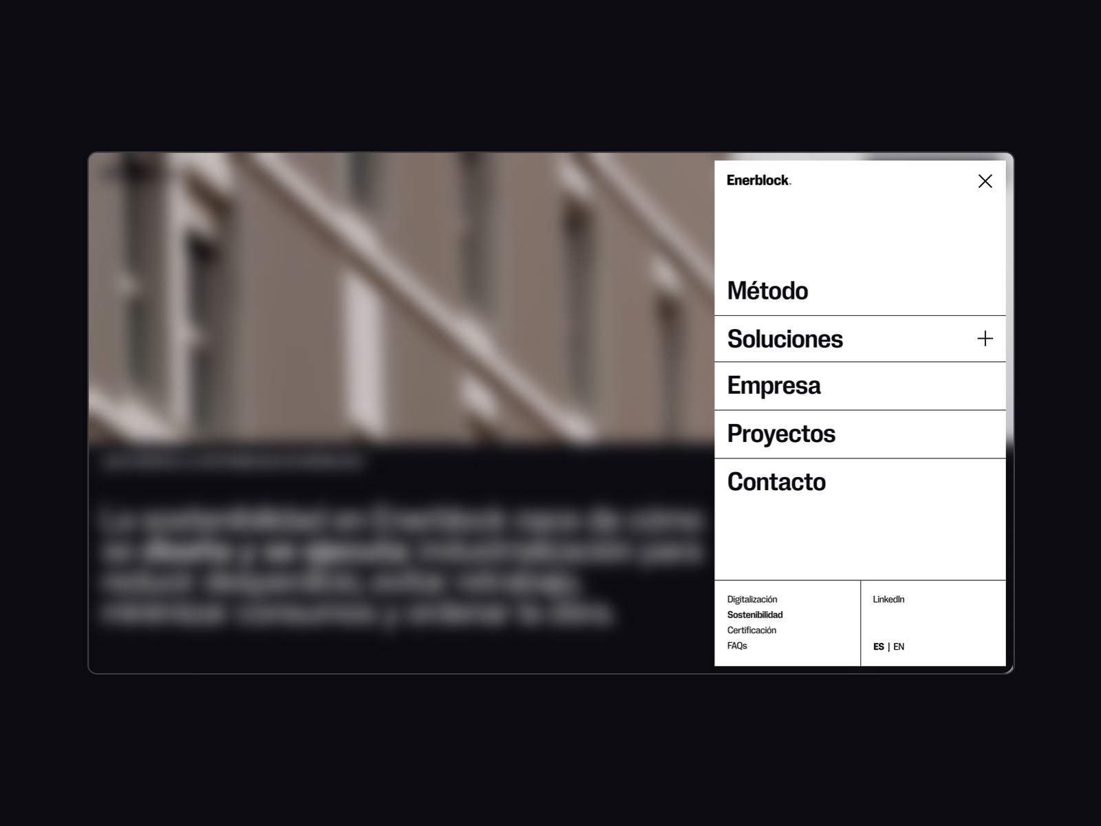 Enerblock Menu