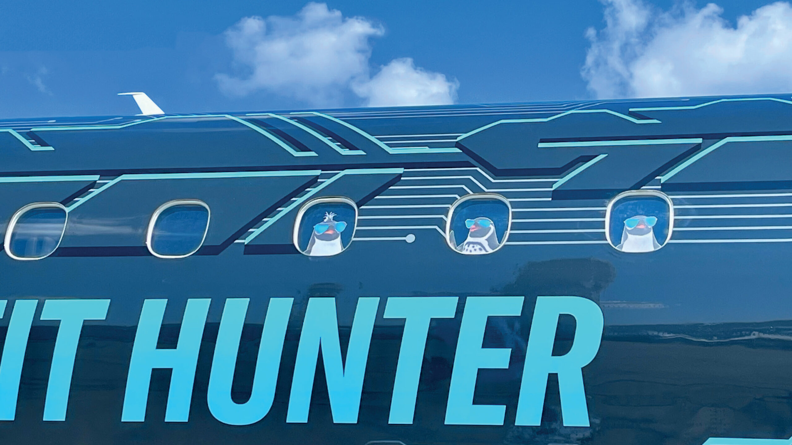 Detalles gráficos del avión E2 Profit Hunter