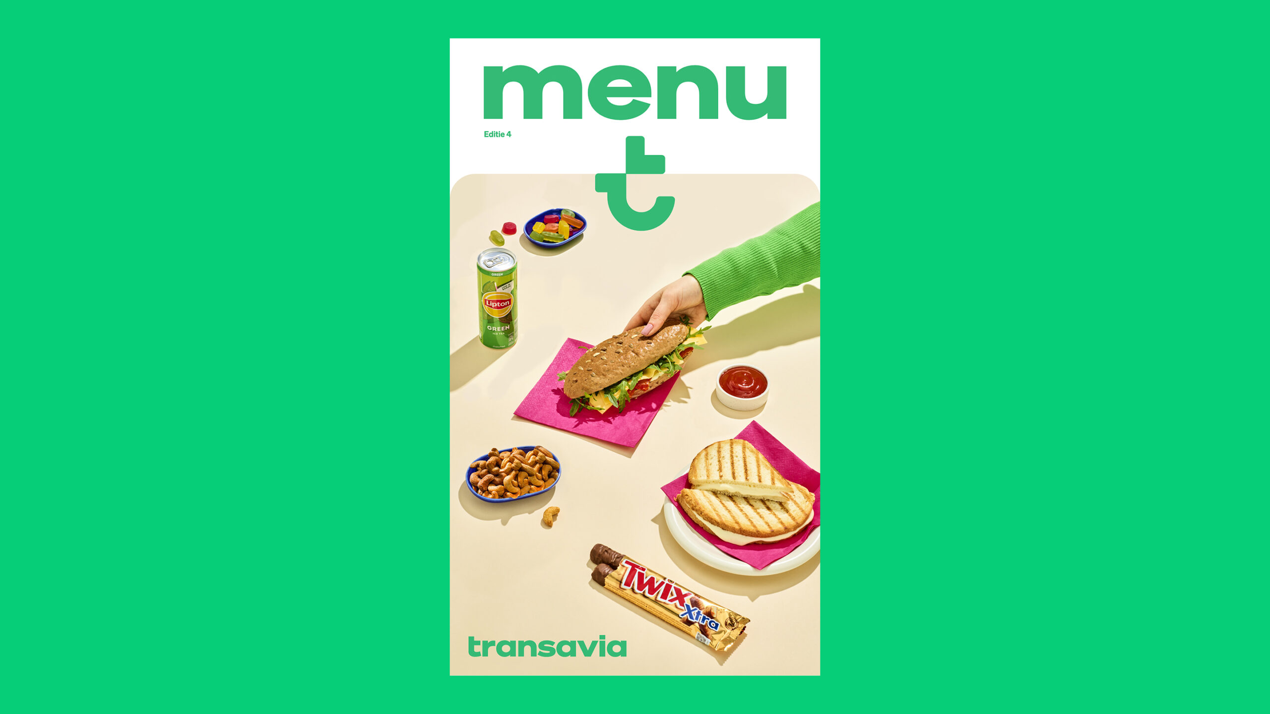 Transavia branded travel magazine cover