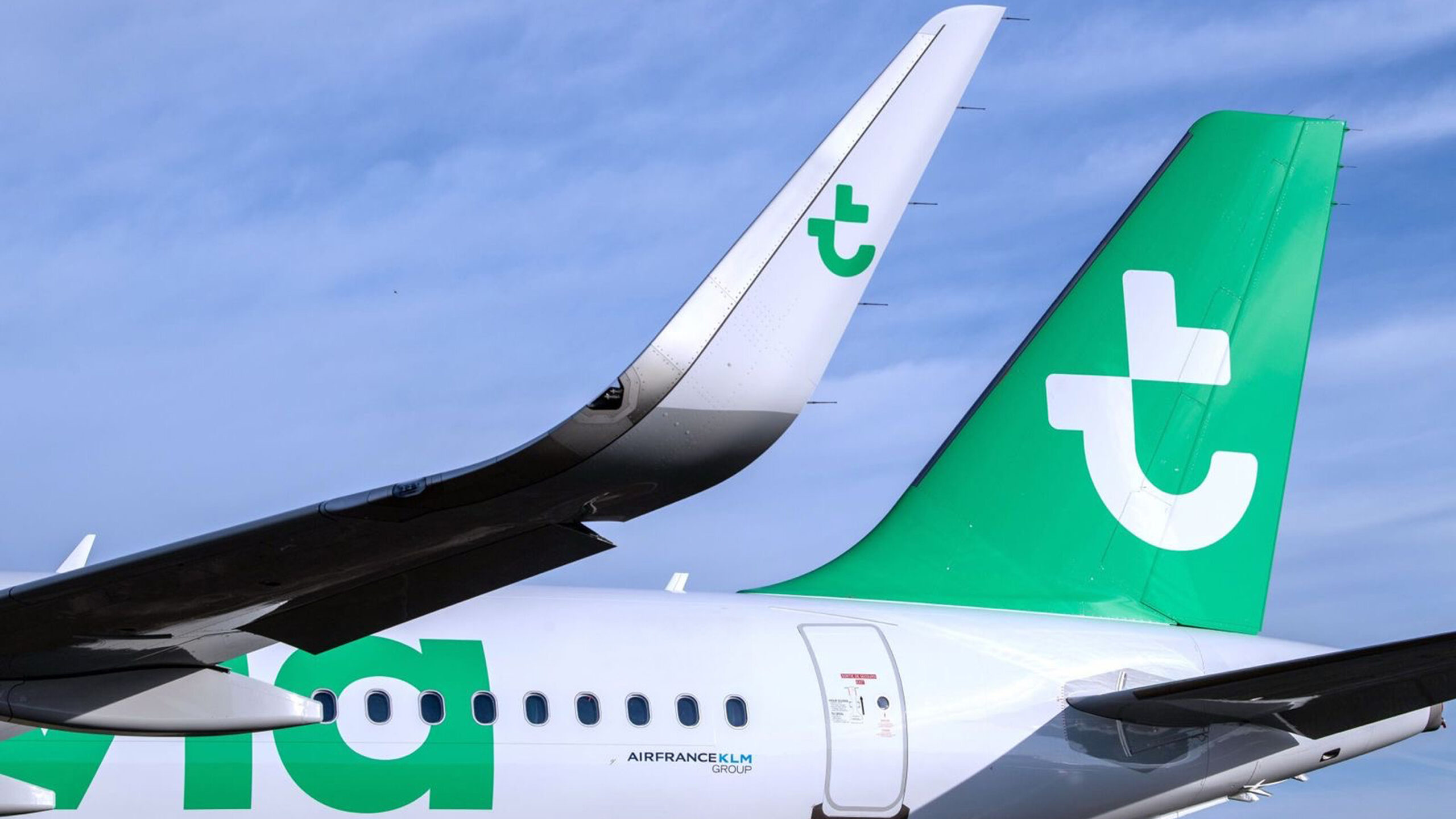 Transavia branding applied across the aircraft fleet
