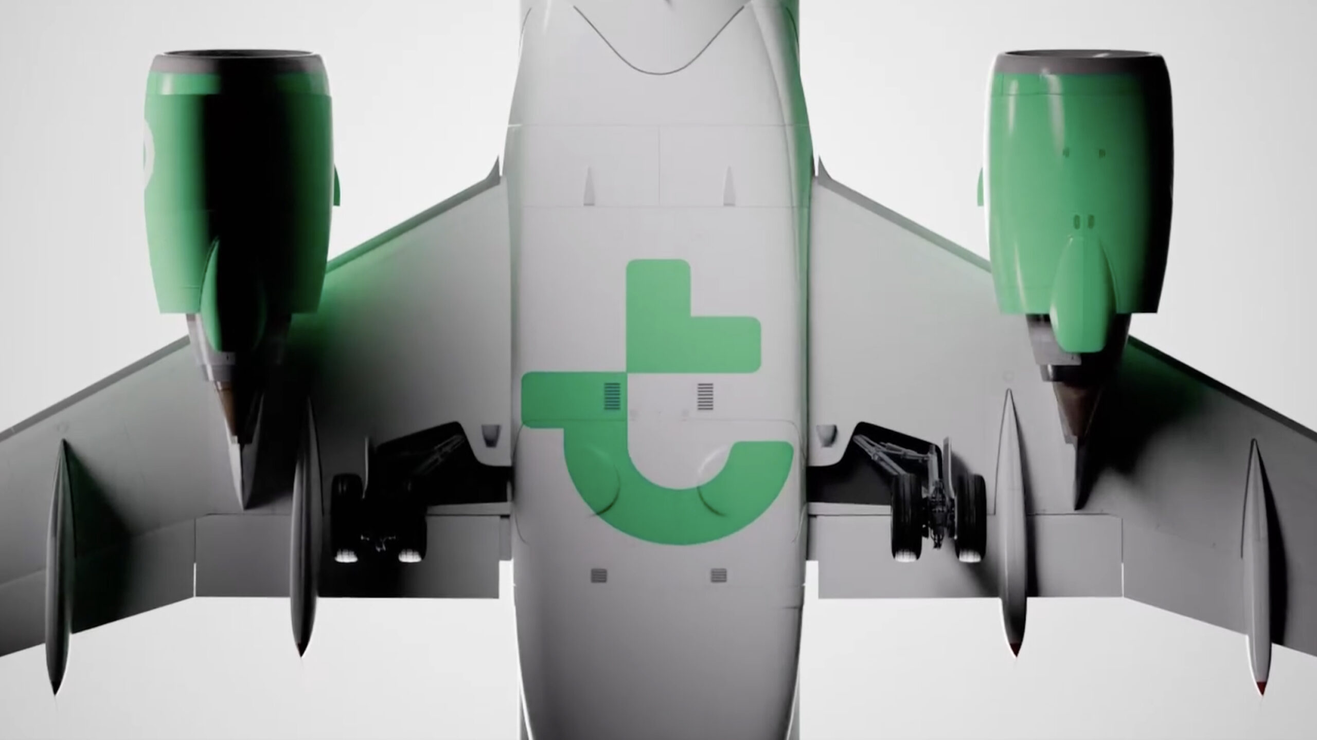 Transavia branded details across aircraft surfaces